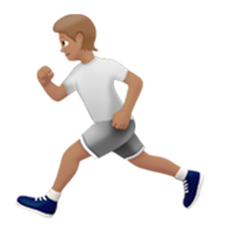 person running: medium skin tone