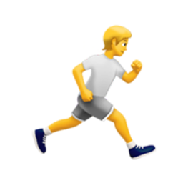 person running: facing right