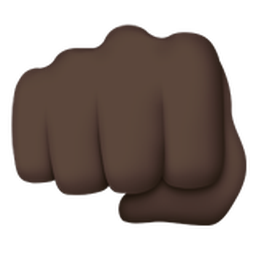 oncoming fist: dark skin tone