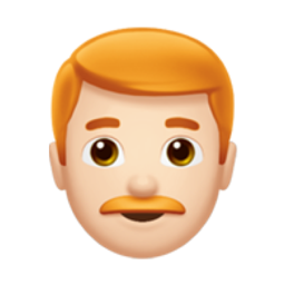man: light skin tone, red hair
