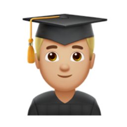 man student: medium-light skin tone
