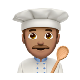 man cook: medium skin tone