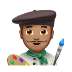 man artist: medium skin tone