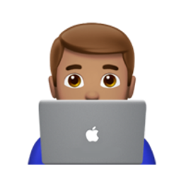 man technologist: medium skin tone