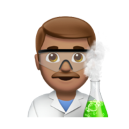 man scientist: medium skin tone