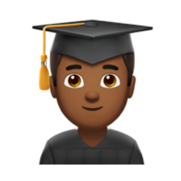 man student: medium-dark skin tone