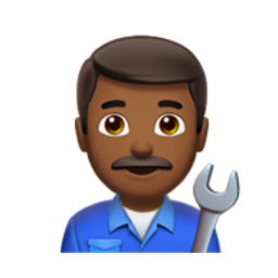 man mechanic: medium-dark skin tone