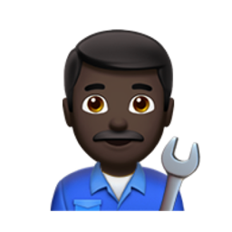 man mechanic: dark skin tone