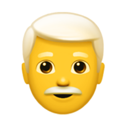 man: white hair