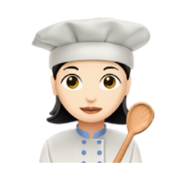 woman cook: light skin tone