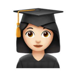 woman student: light skin tone