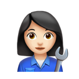 woman mechanic: light skin tone