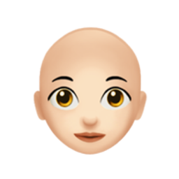 여자: 하얀 피부 대머리