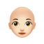 여자: 하얀 피부 대머리