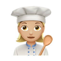 woman cook: medium-light skin tone
