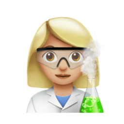 woman scientist: medium-light skin tone