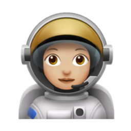 woman astronaut: medium-light skin tone