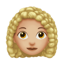 woman: medium-light skin tone, curly hair