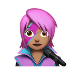 woman singer: medium skin tone