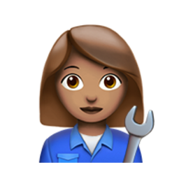woman mechanic: medium skin tone
