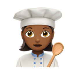 woman cook: medium-dark skin tone