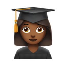woman student: medium-dark skin tone