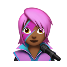 woman singer: medium-dark skin tone