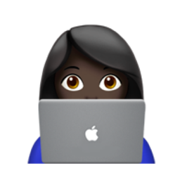 woman technologist: dark skin tone
