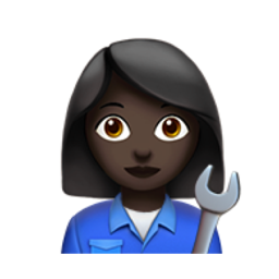 woman mechanic: dark skin tone