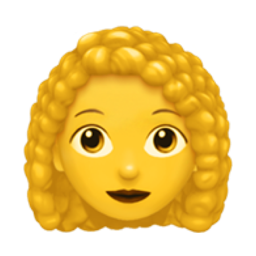 woman: curly hair