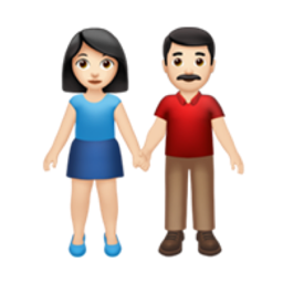 손을 잡고 있는 남녀: 하얀 피부
