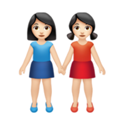 손을 잡고 있는 두 명의 여자: 하얀 피부