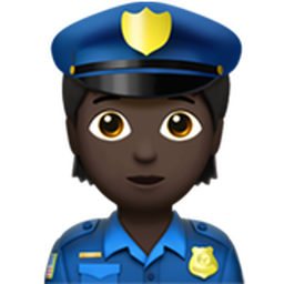 police officer: dark skin tone