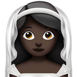 woman with veil: dark skin tone