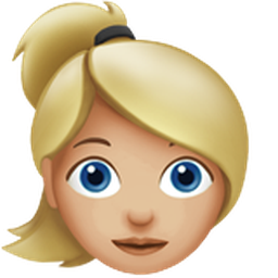 woman: medium-light skin tone, blond hair