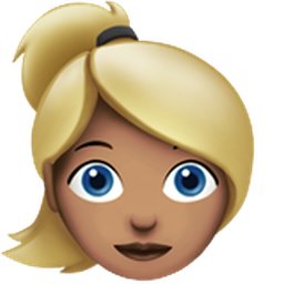 woman: medium skin tone, blond hair