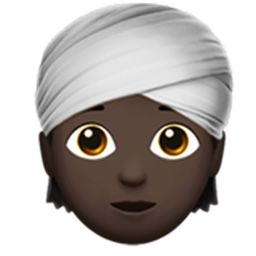 person wearing turban: dark skin tone