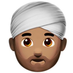 man wearing turban: medium skin tone