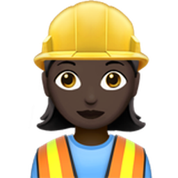 woman construction worker: dark skin tone