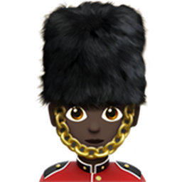 guard: dark skin tone