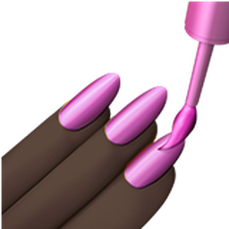 nail polish: dark skin tone