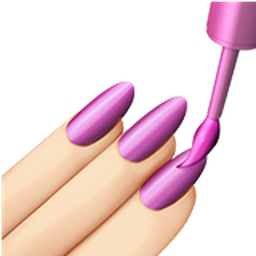 nail polish: light skin tone