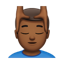 마사지 받는 남자: 진한 갈색 피부