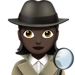 woman detective: dark skin tone