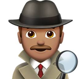 man detective: medium skin tone