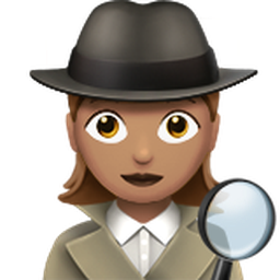 woman detective: medium skin tone