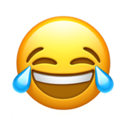 기쁨의 눈물을 흘리는 얼굴