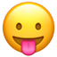 혀를 내민 얼굴