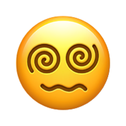 face with spiral eyes