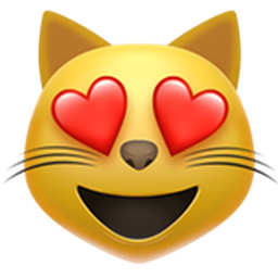 하트 눈 고양이 얼굴